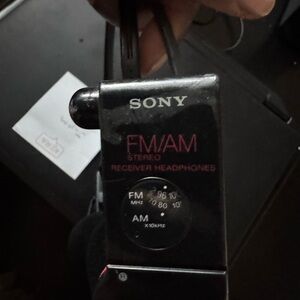 Sony Black FM/AM Stereo Headphones